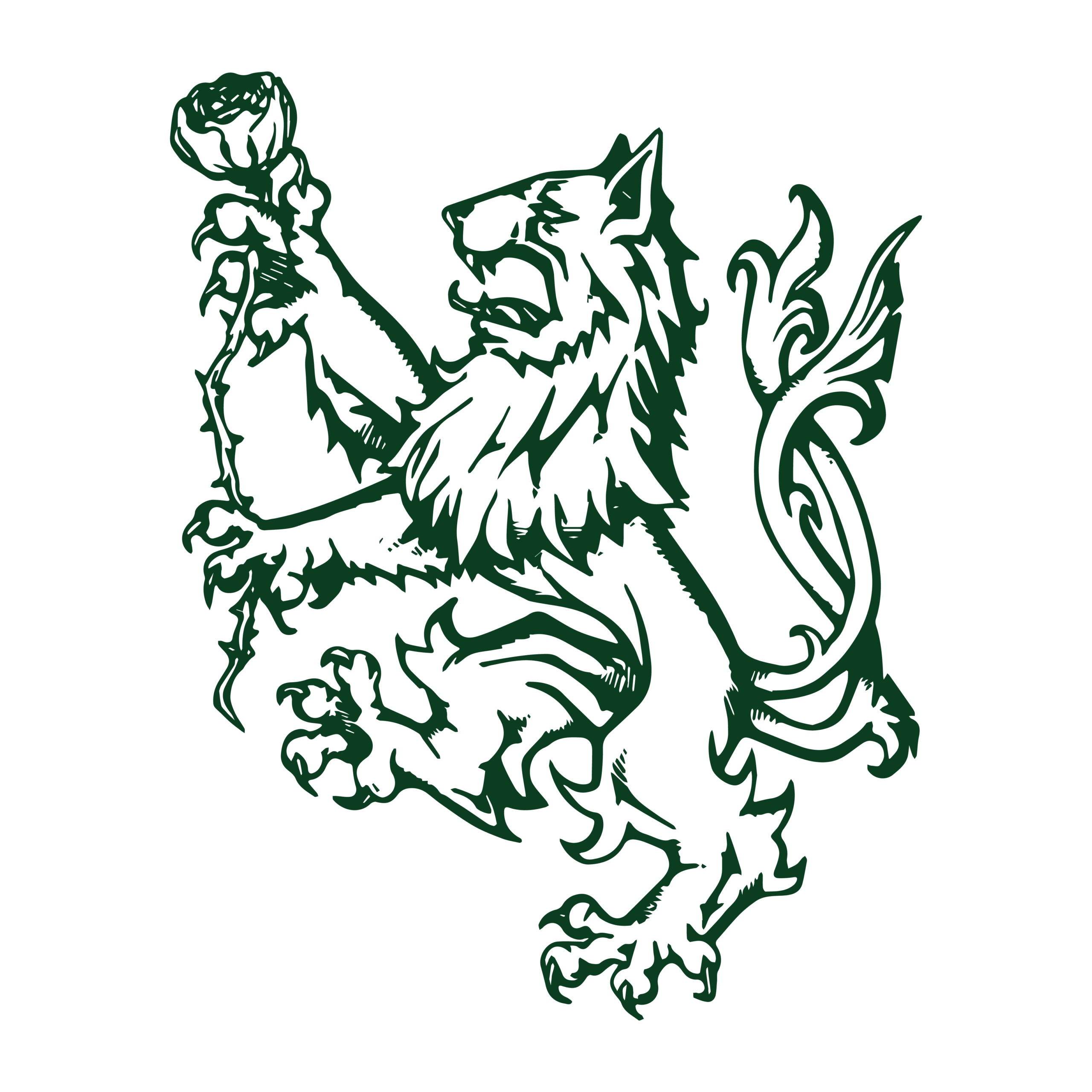 LCA Lion Rampant + White Rose Green